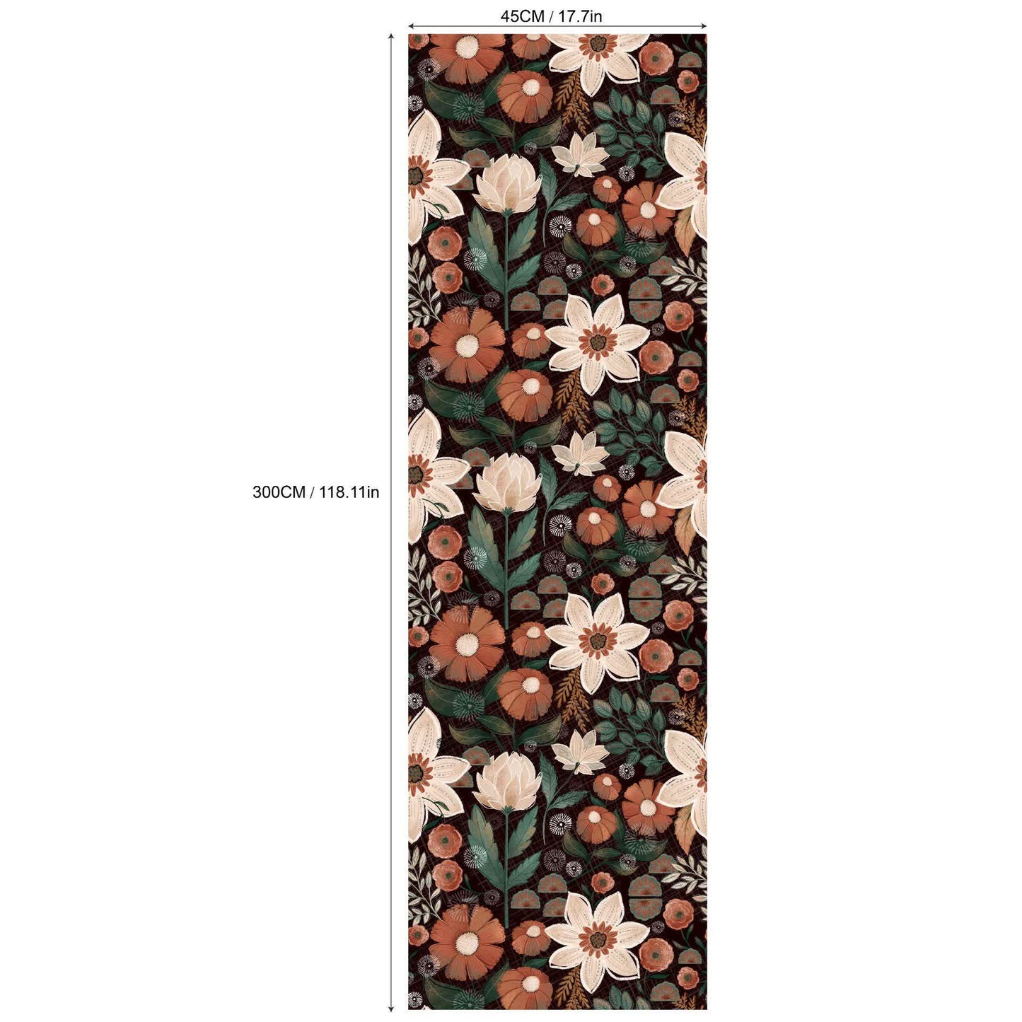 Removable DIY Boho Floral Decorative Wallpaper