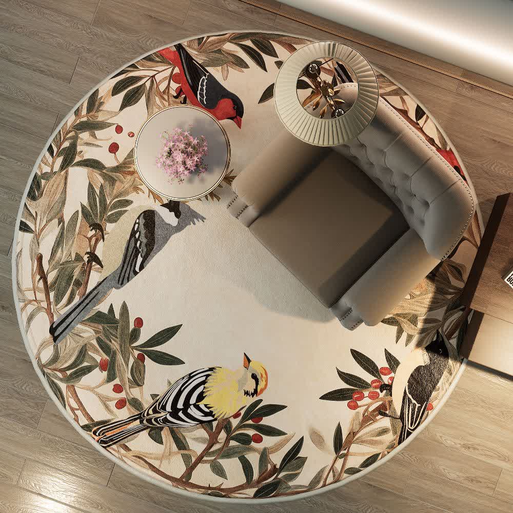 Round-shaped Rural Anti-slip Indoor Outdoor Rug