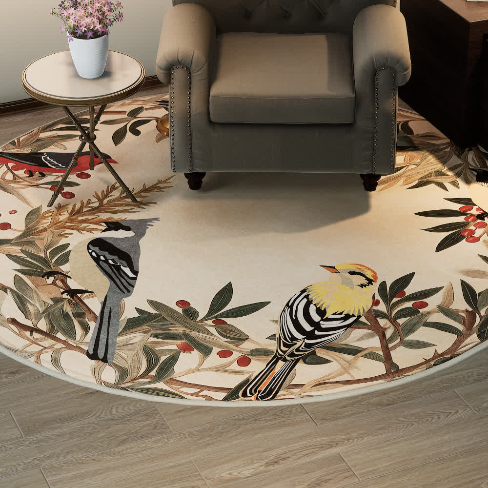 Round-shaped Rural Anti-slip Indoor Outdoor Rug