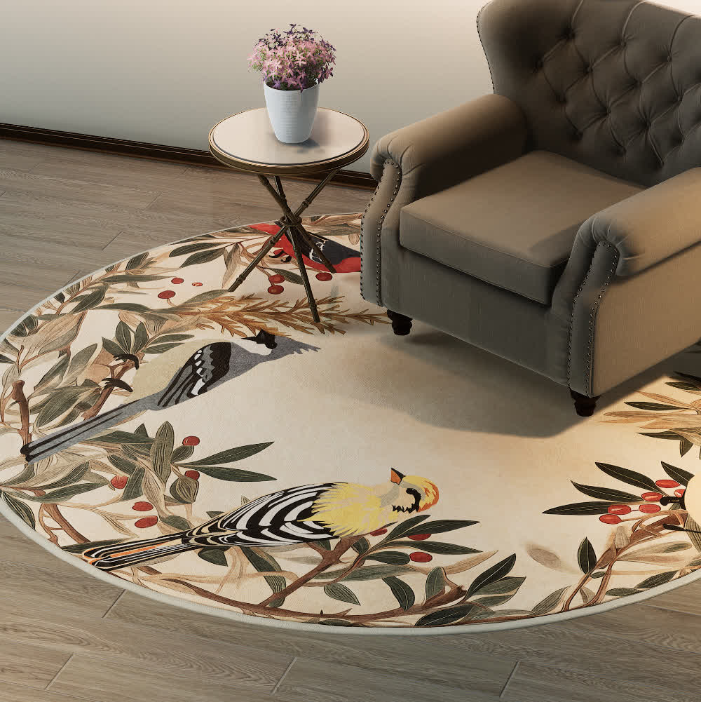 Round-shaped Rural Anti-slip Indoor Outdoor Rug