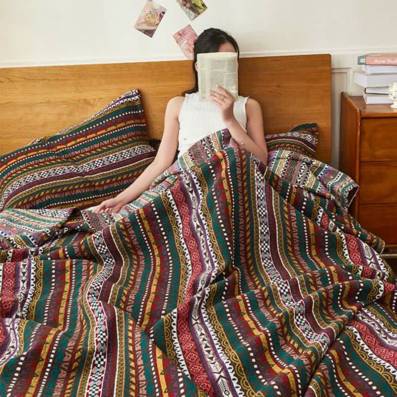 Cotton Gauze Retro Ethnic Style Quilt