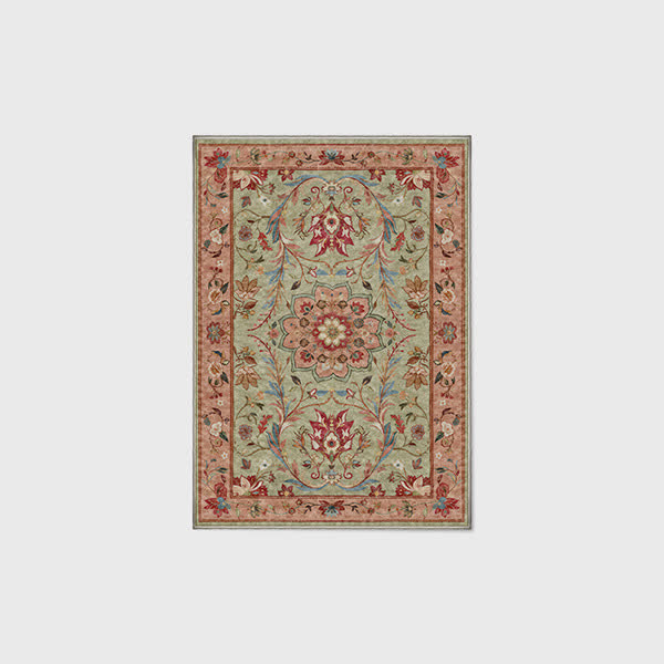 Floral Ethnic Foldable Anti-slip Area Rug