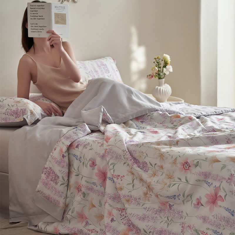 Rustic Lavender Summer Bedding Set(4pcs)