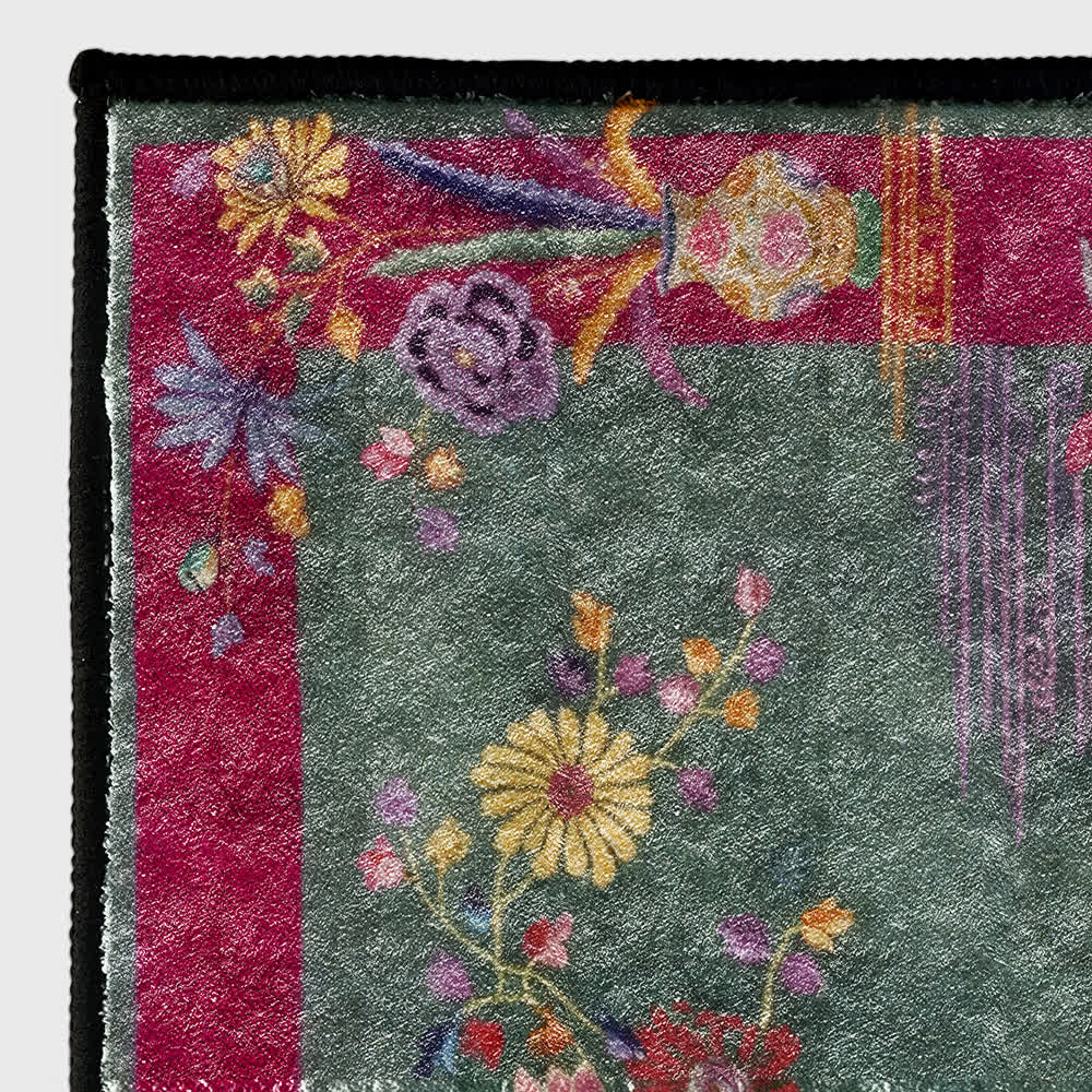 Oriental Floral Anti-slip Washable Area Rug