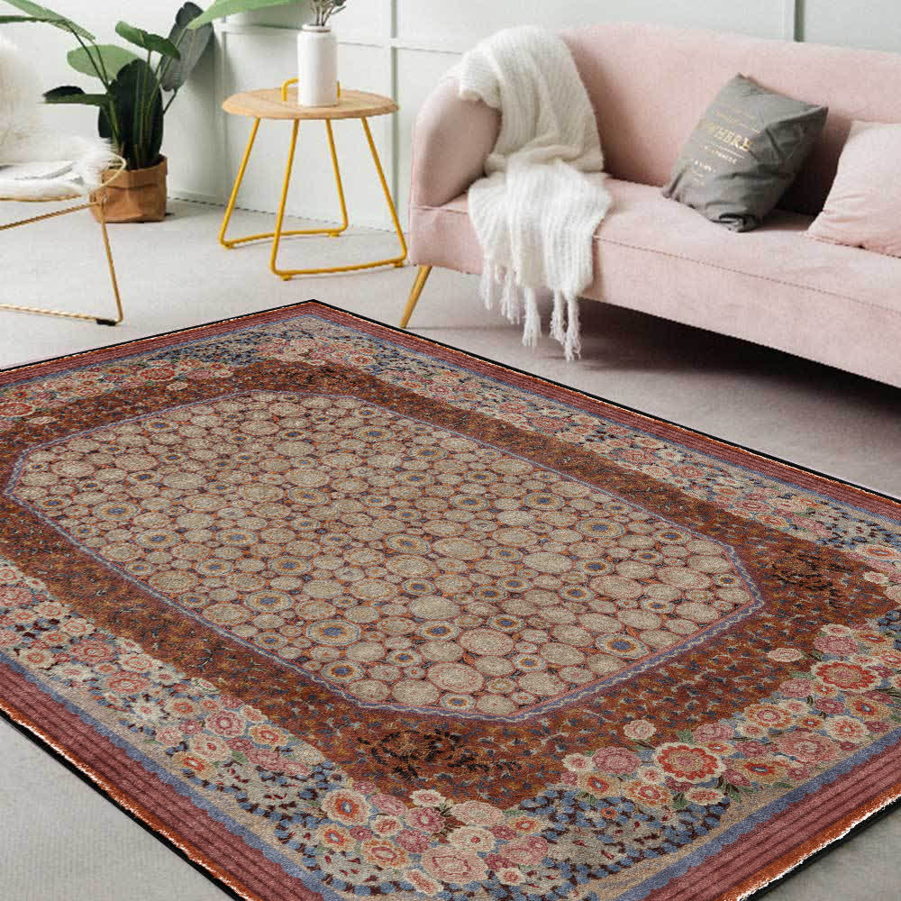 Elegant Floral Foldable Anti-slip Area Rug