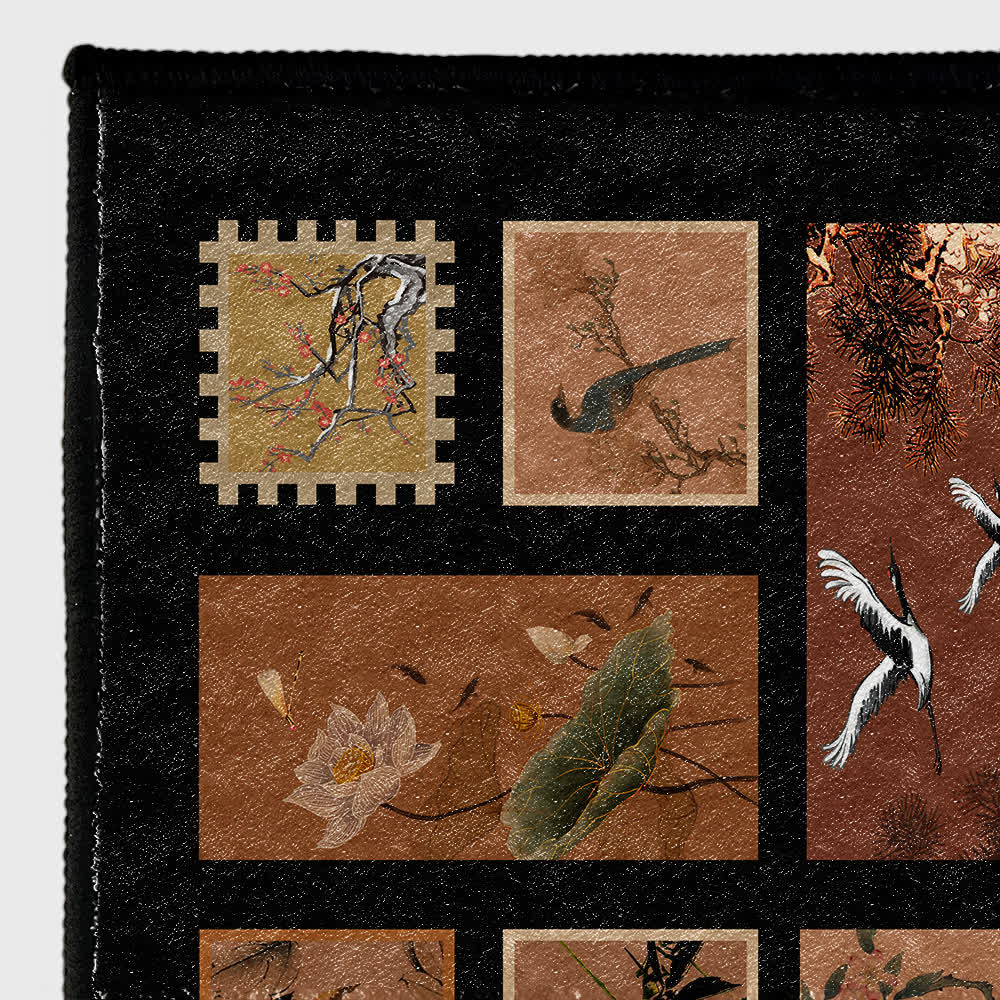 Floral Bird Soft Anti-slip Washable Area Rug