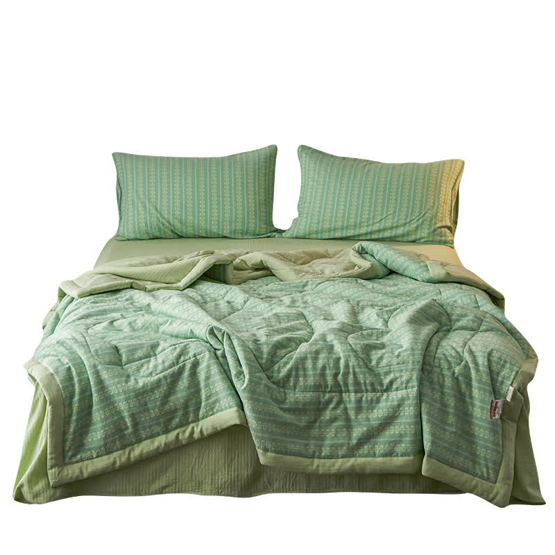 Elegant Retro Cotton Jacquard Summer Quilt