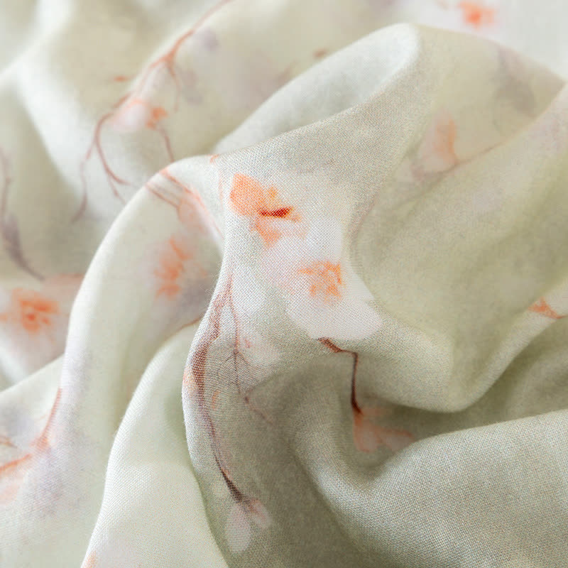 Plum Blossom Cotton Round Neck Nightdress