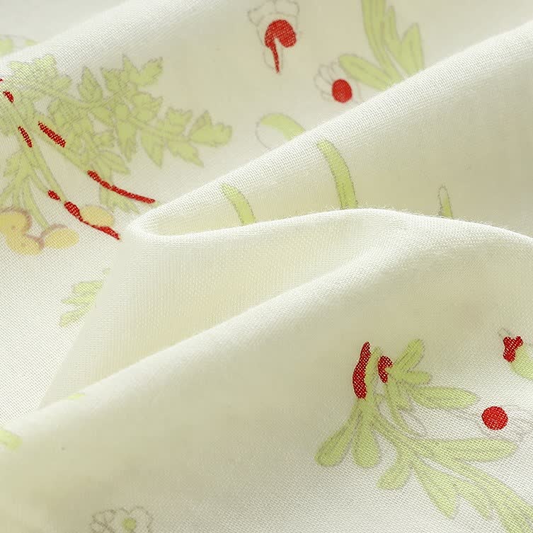 Long-sleeved Cotton Gauze Kimono Nightdress