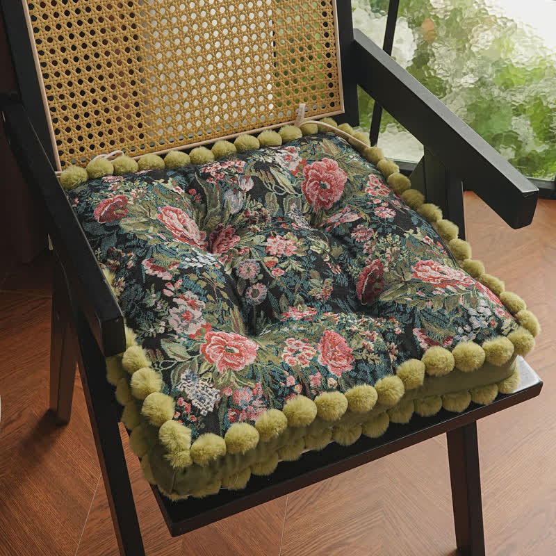 Vintage Peony Soft Floor Chair Cushion