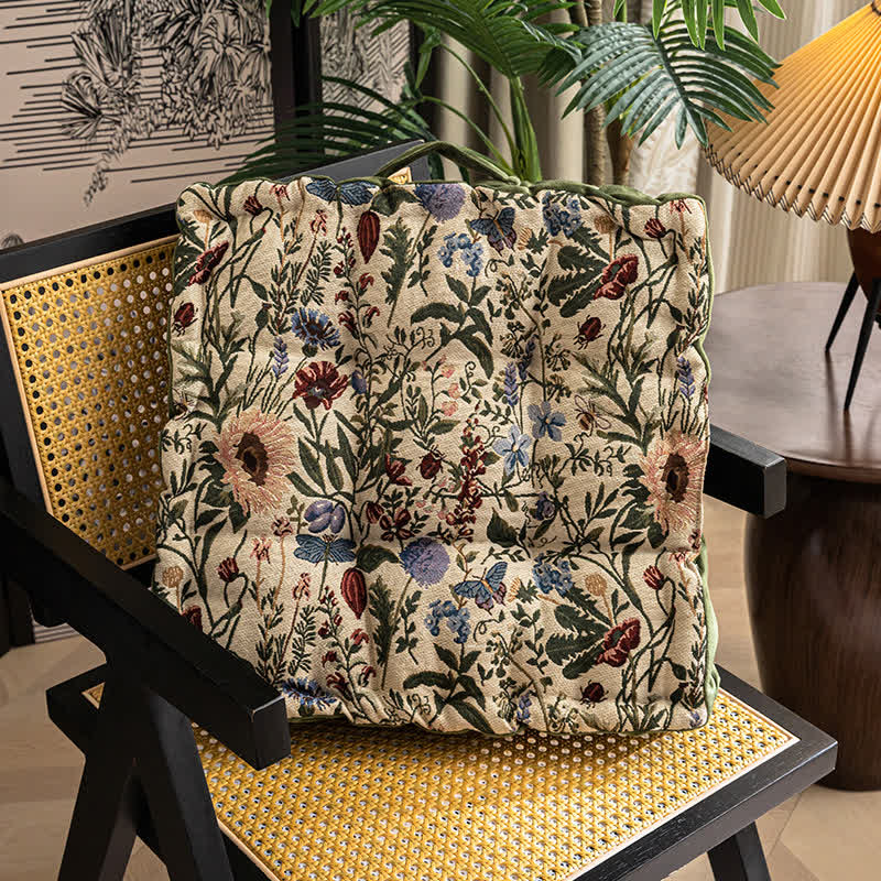 Jacquard Floral Soft Seating Cushion