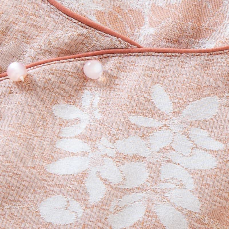 Yarn-dyed Cotton Vintage Jacquard Bead Button Loungewear