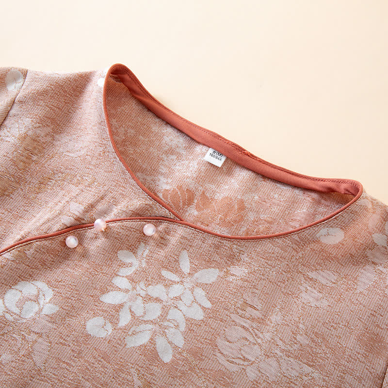 Yarn-dyed Cotton Vintage Jacquard Bead Button Loungewear