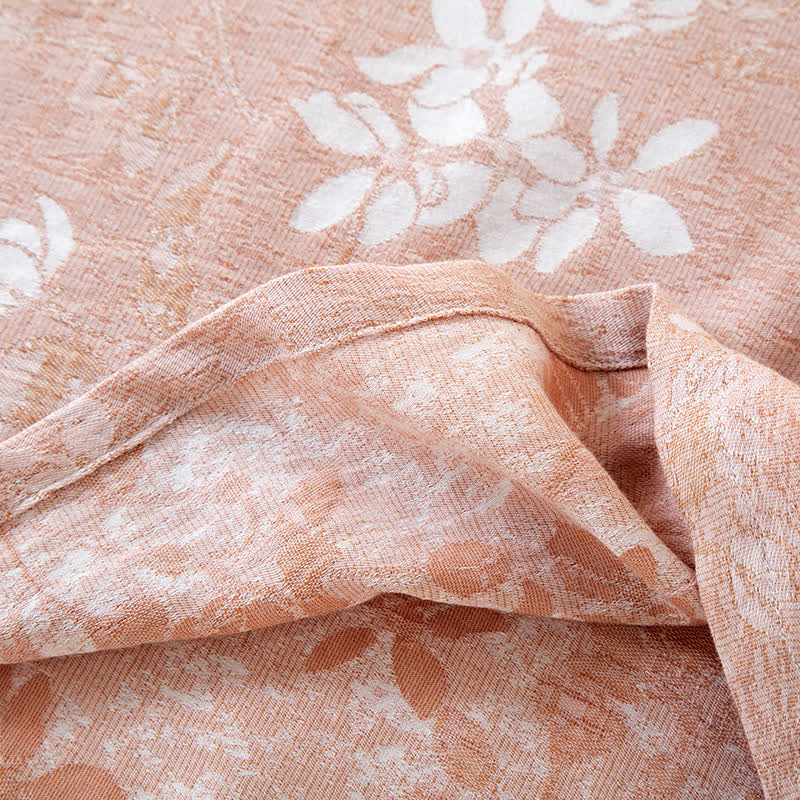 Yarn-dyed Cotton Vintage Jacquard Bead Button Loungewear