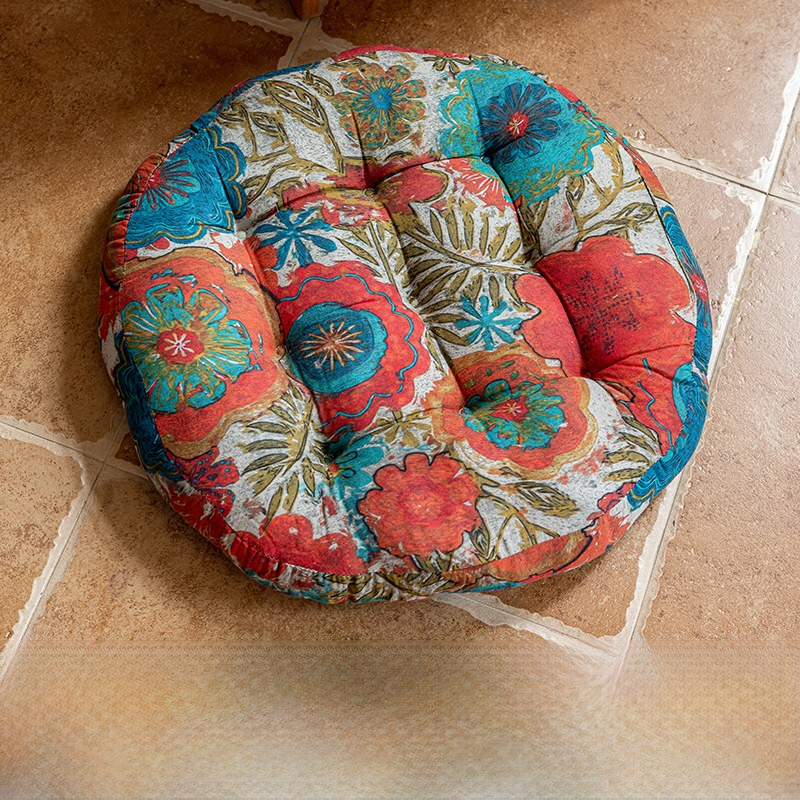 Bohemian Floral Decorative Comfy Floor Cushion