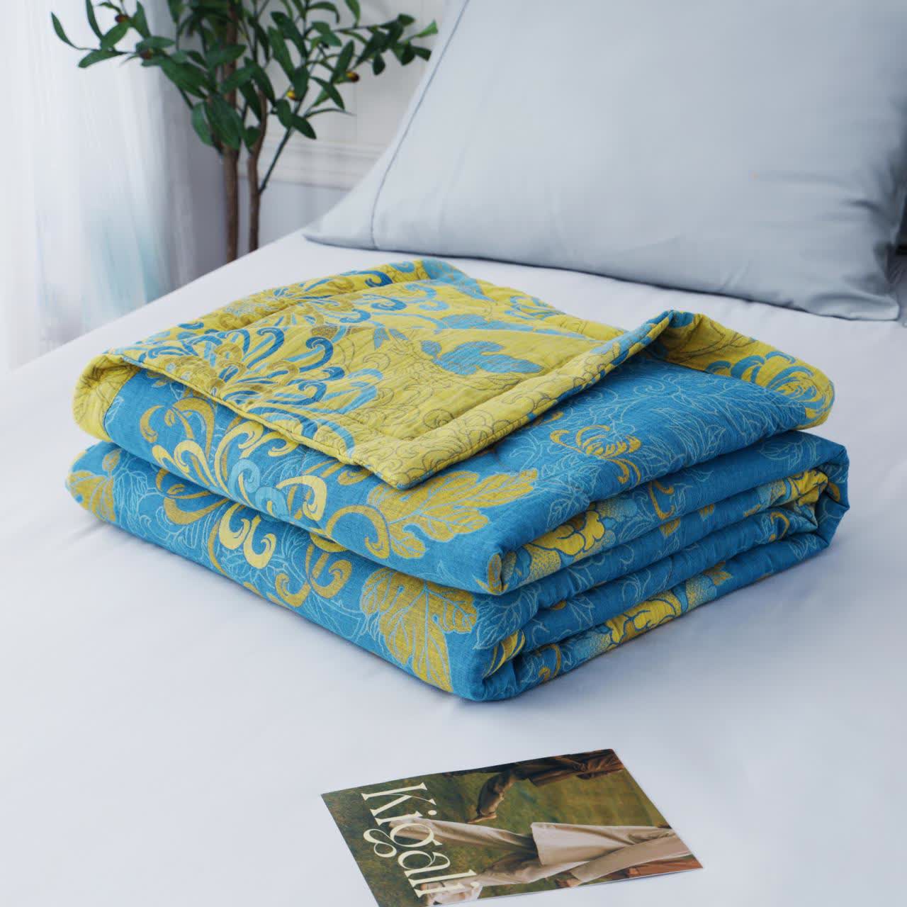 Pure Cotton Double Yarn Retro Jacquard Summer Quilt