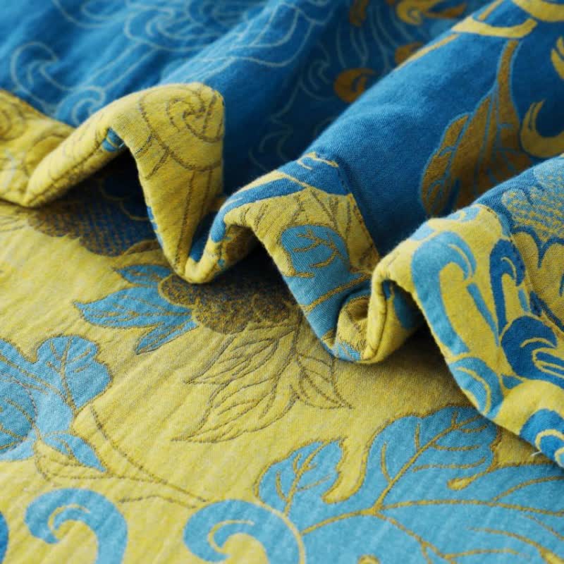 Pure Cotton Double Yarn Retro Jacquard Summer Quilt
