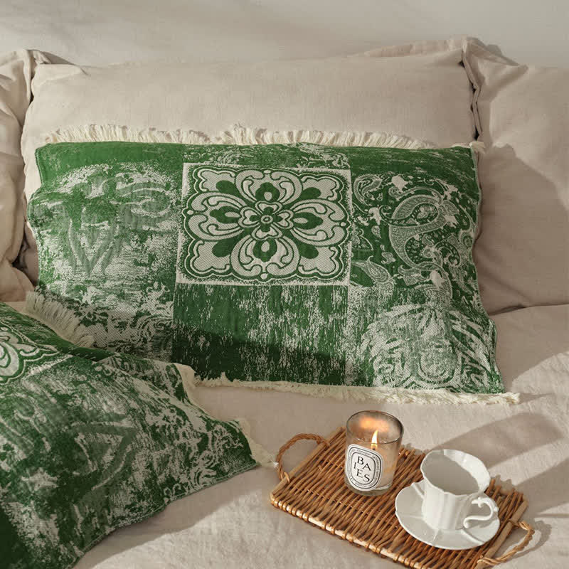 Ethnic Style Pure Cotton Gauze Soft Tassel Quilt