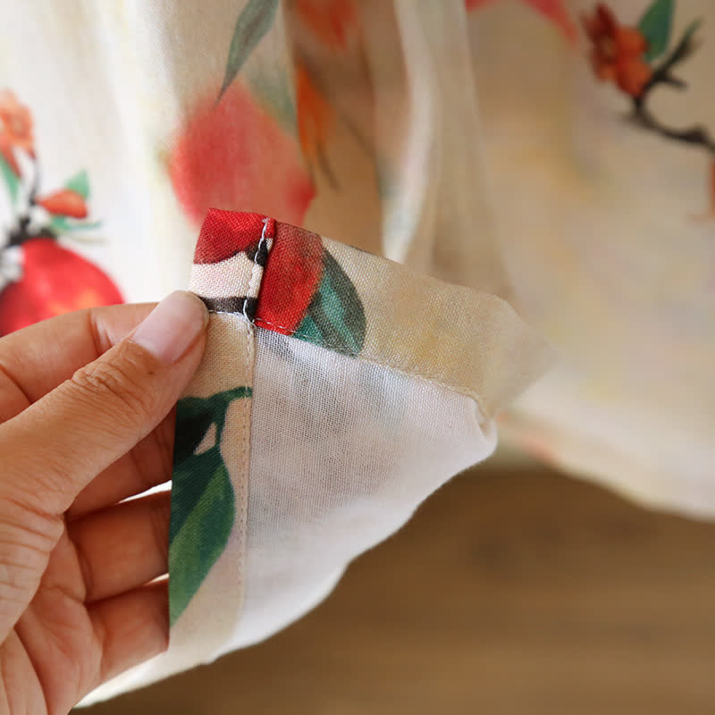 Pomegranate Print Bamboo Cotton Loungewear