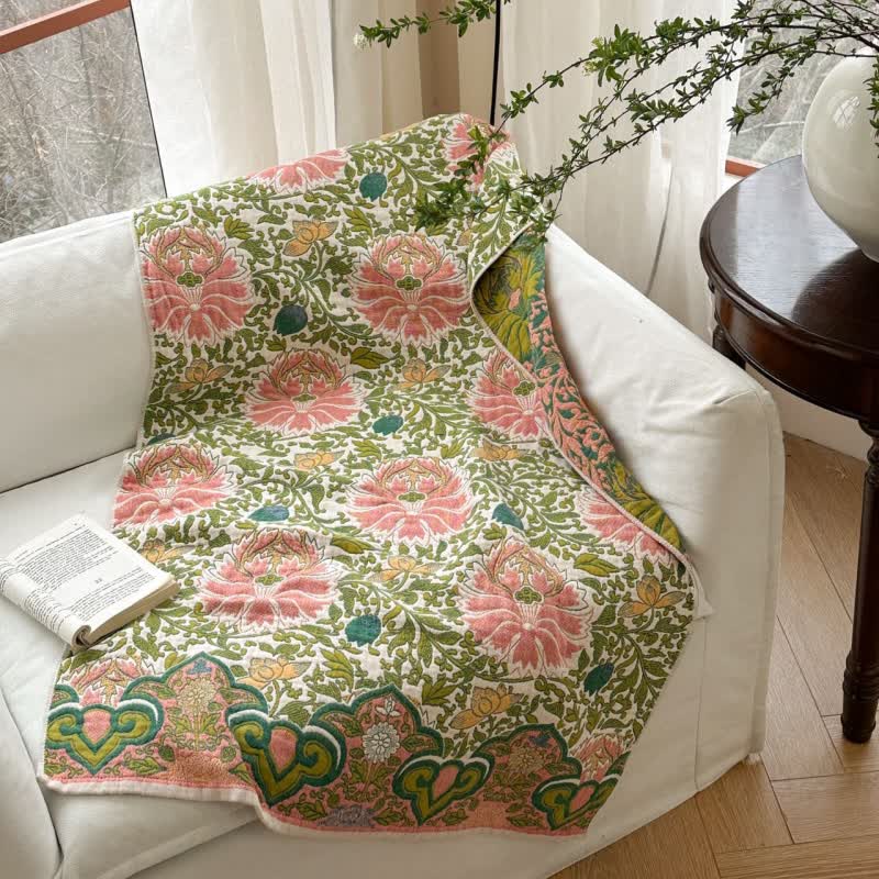 Pastoral Floral Pure Cotton Gauze Absorbent Bath Towel