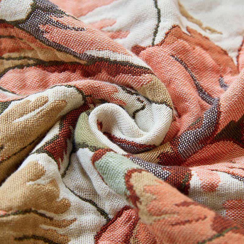 Pure Cotton Gauze Absorbent Floral Bath Towel