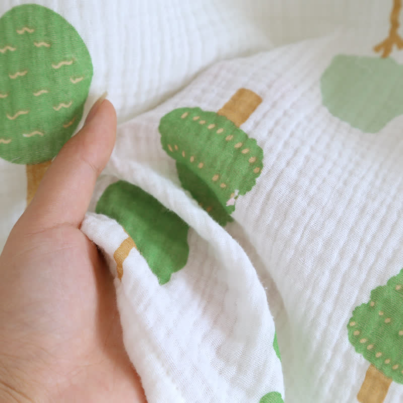 Tree Bear Print Cotton Gauze Pajama Set