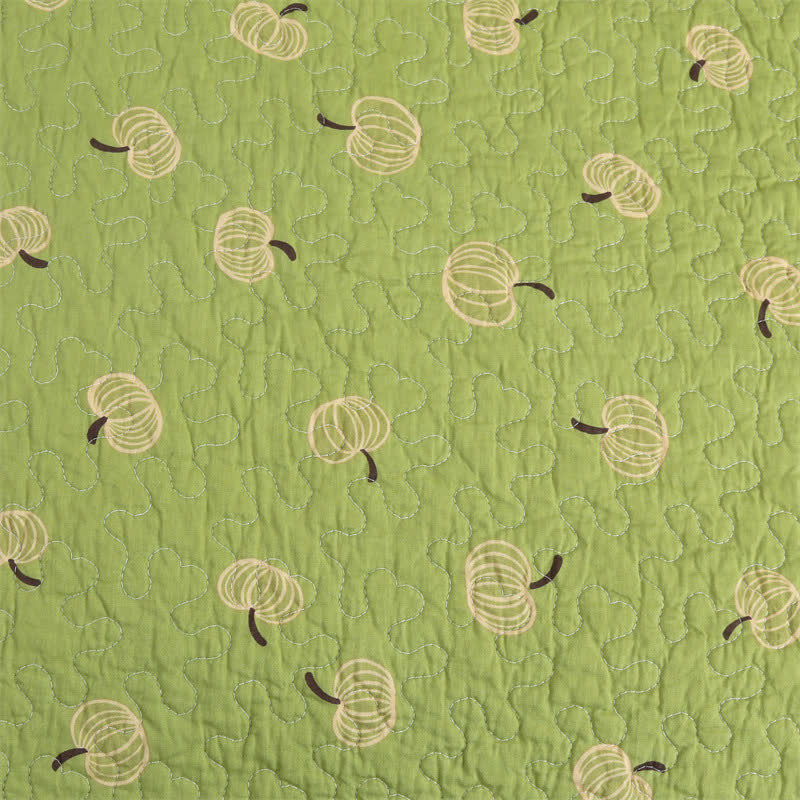 Fresh Orange Print Cotton Quilt