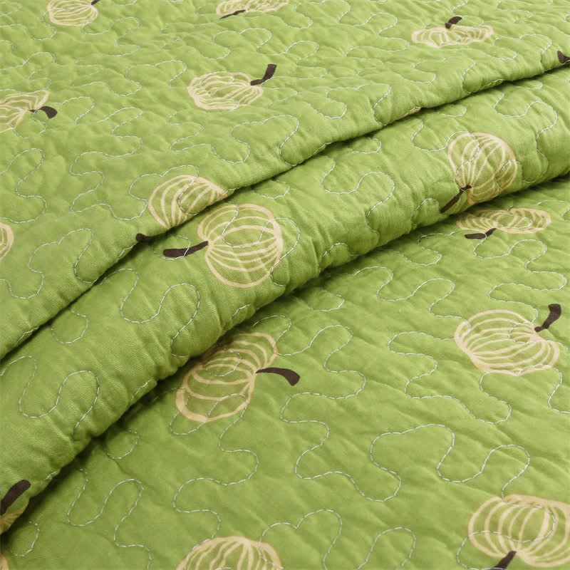 Fresh Orange Print Cotton Quilt