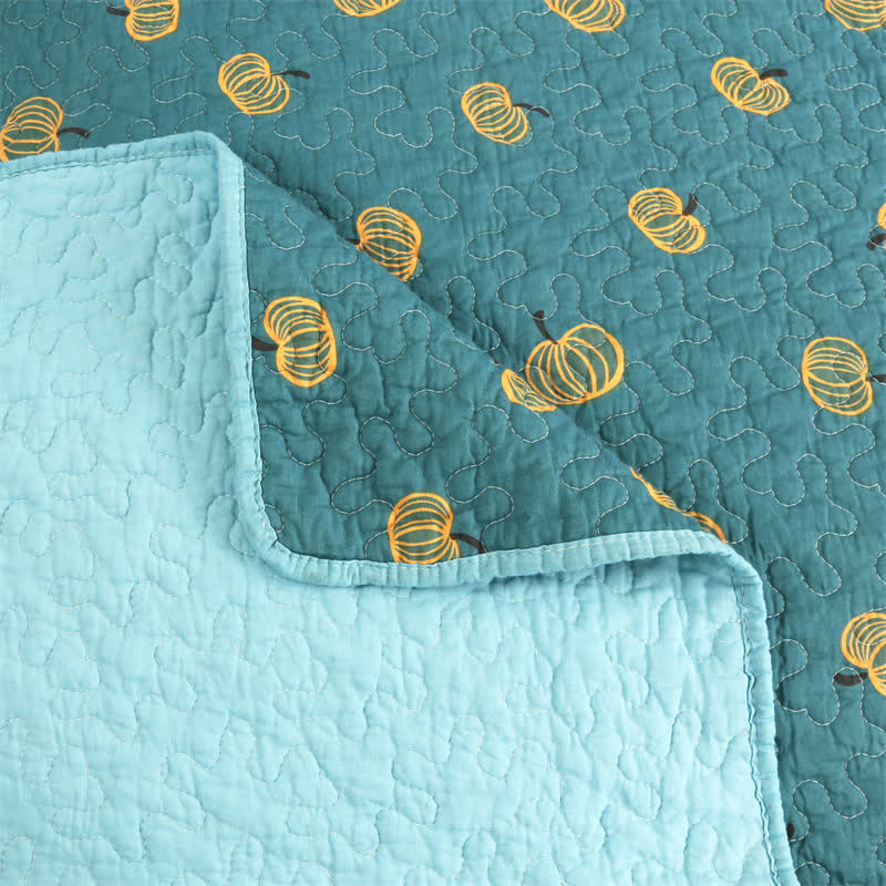 Fresh Orange Print Cotton Quilt