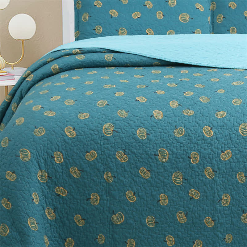 Fresh Orange Print Cotton Quilt