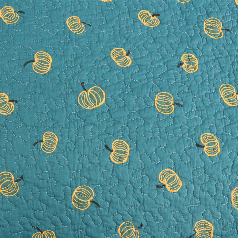 Fresh Orange Print Cotton Quilt