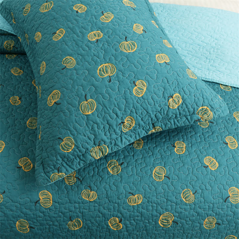 Fresh Orange Print Cotton Quilt