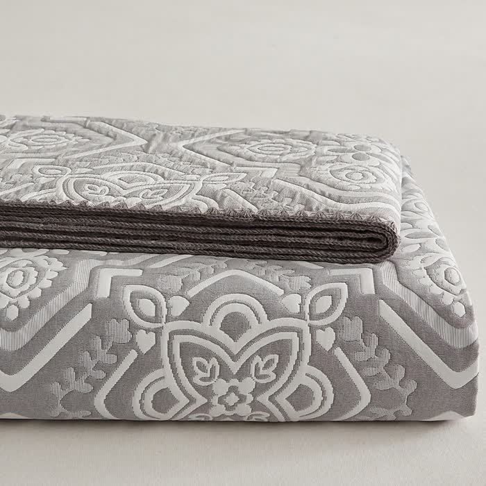 Elegant Floral Cotton Double Layer Gauze Reversible Quilt