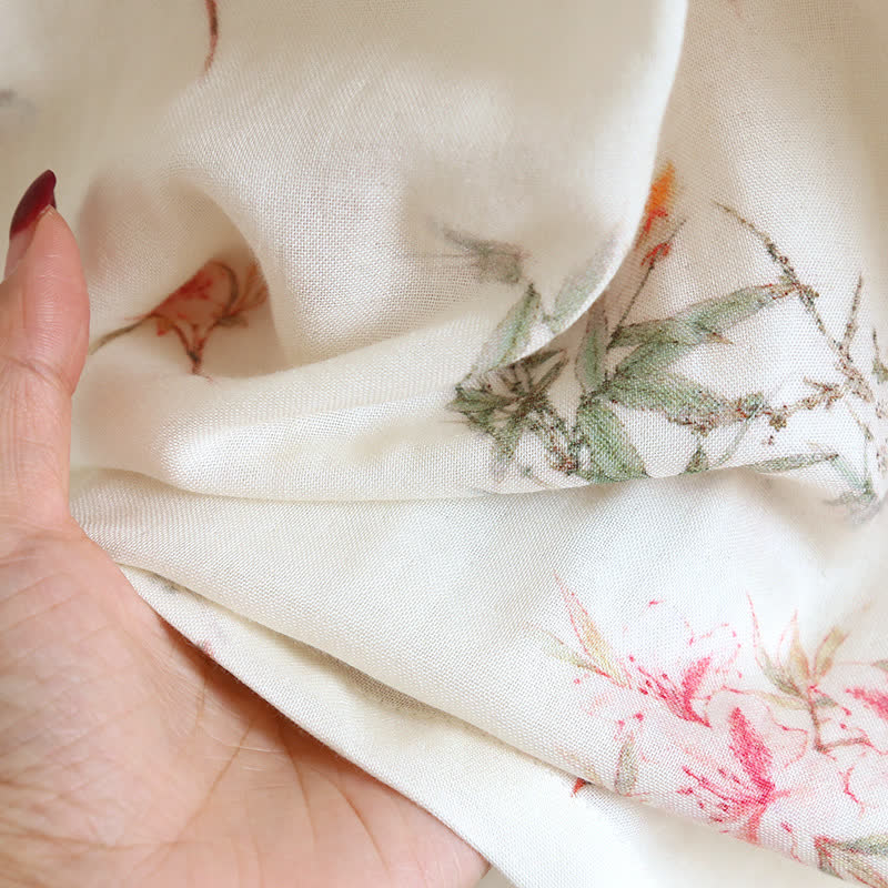 Floral Bamboo Fiber Sleeveless Nightdress