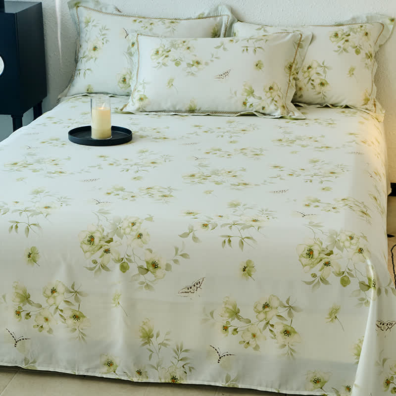 Butterfly Floral Silky Soft Summer Coverlet