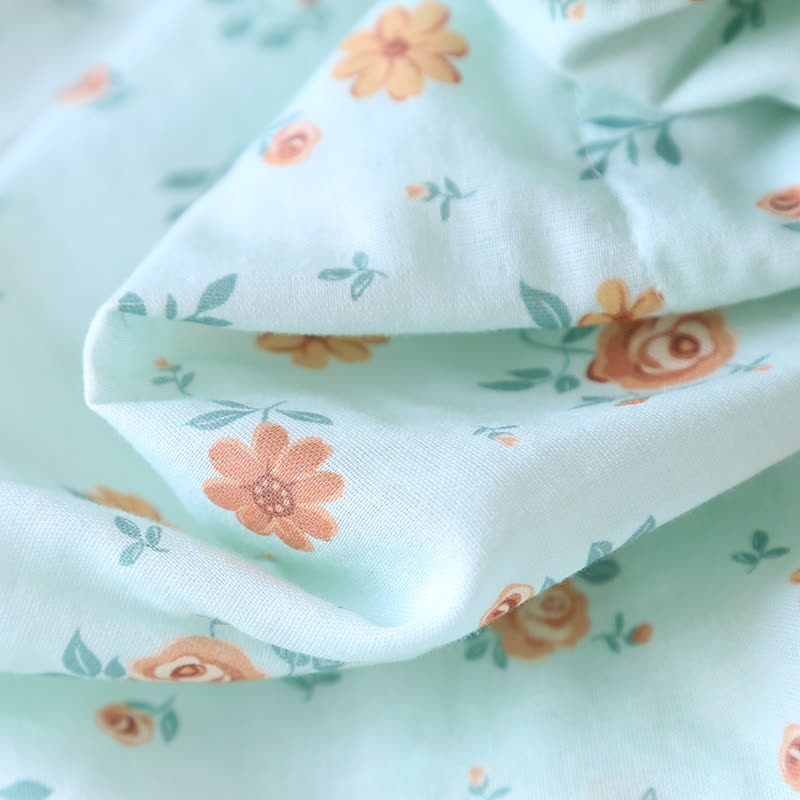Rustic Floral Cotton Double Gauze Pajama Set