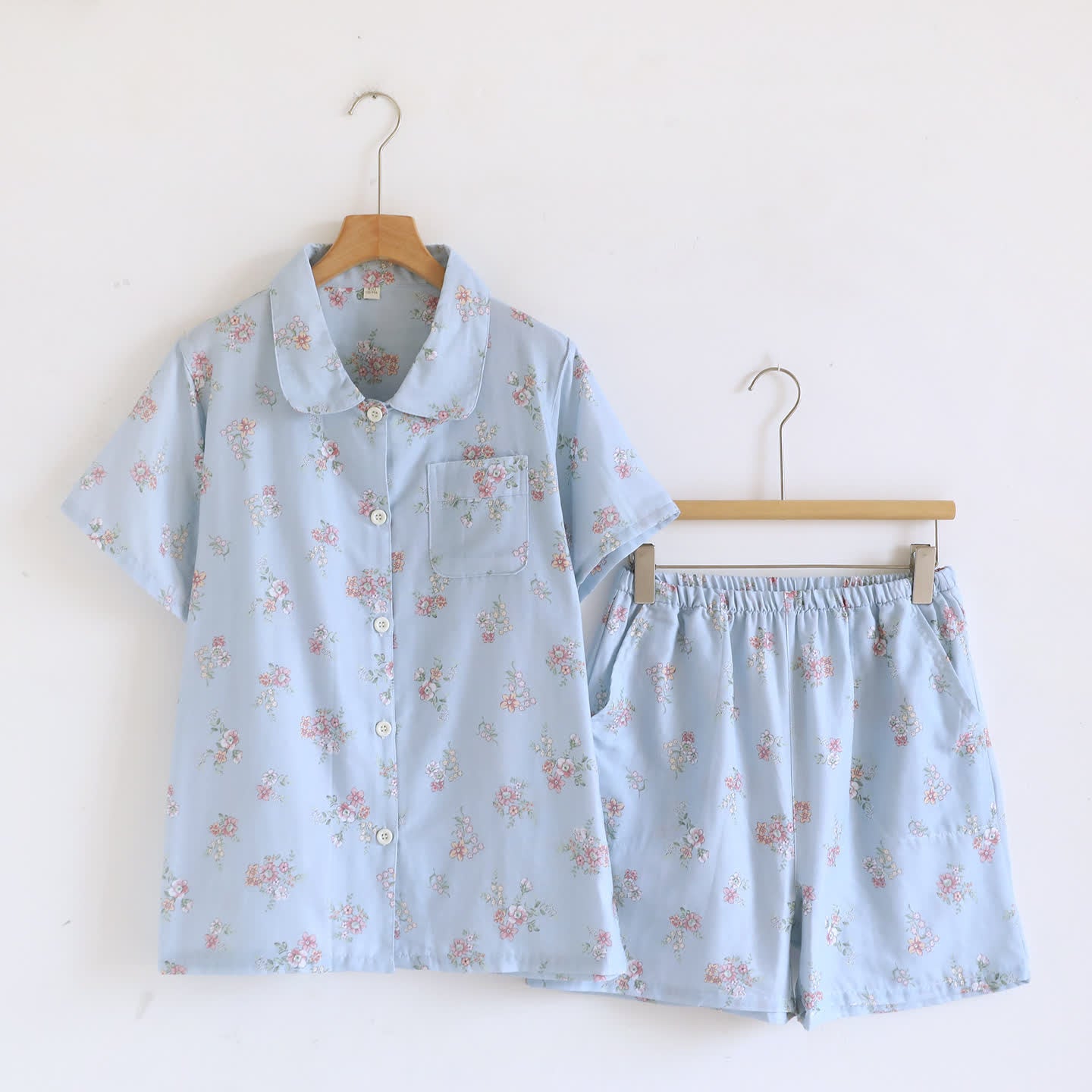 Rustic Floral Cotton Double Gauze Pajama Set