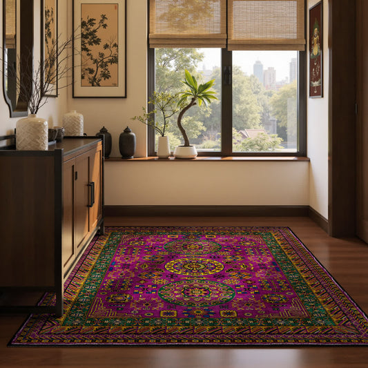 Retro Geometric Anti-slip Area Rug