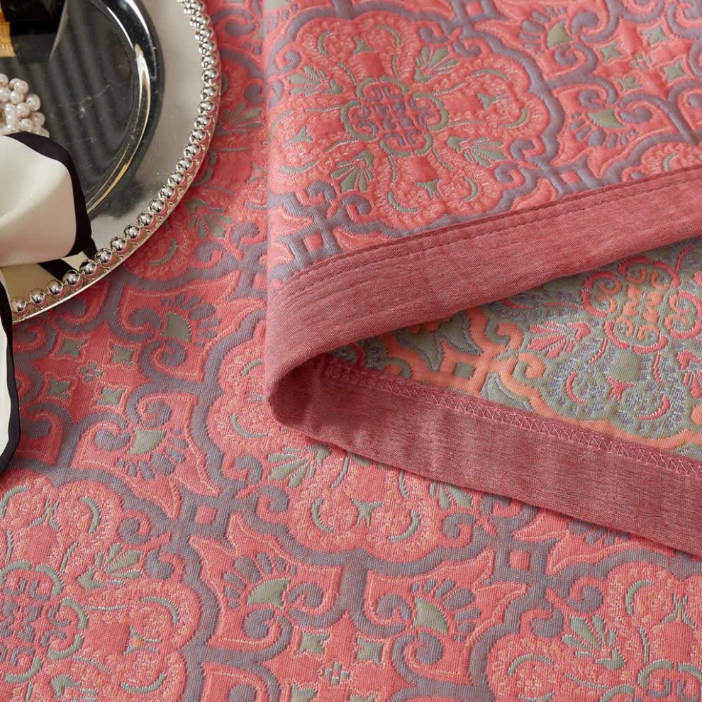 Vintage Floral Pattern Cotton Yarn-dyed Quilt