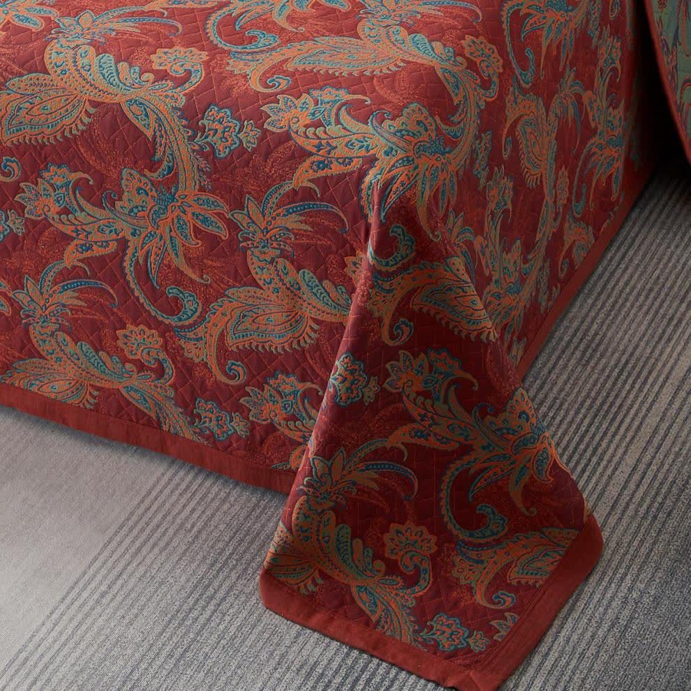 Vintage Paisley Pattern Cotton Yarn-dyed Quilt
