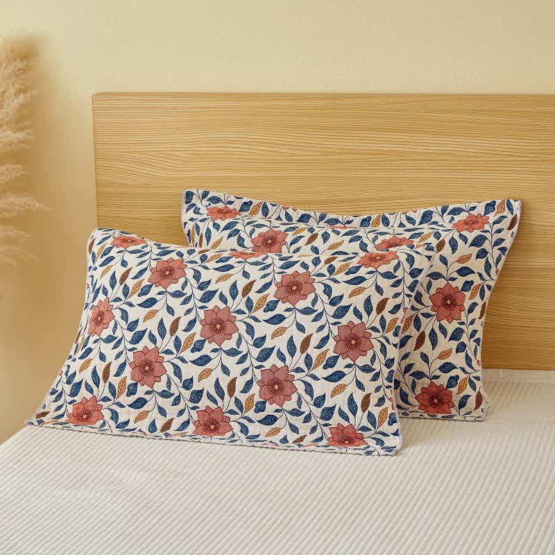 Begonia Print Cotton Gauze Quilt