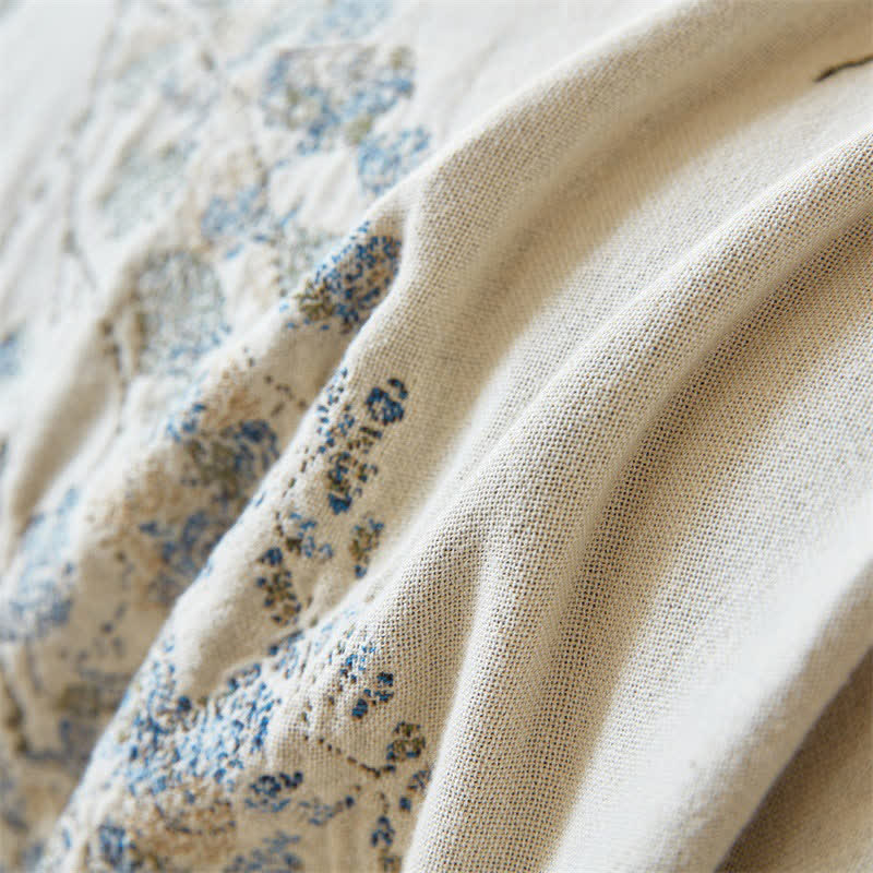 Lavender Print Cotton Gauze Quilt