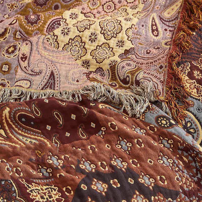 Boho Paisley Cotton Gauze Quilt