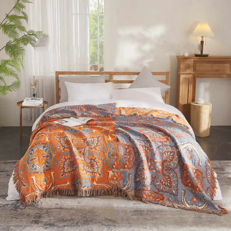 Boho Style Cotton Gauze Quilt