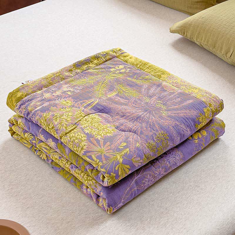 Vintage Tropical Pure Cotton Double-layer Gauze Summer Quilt