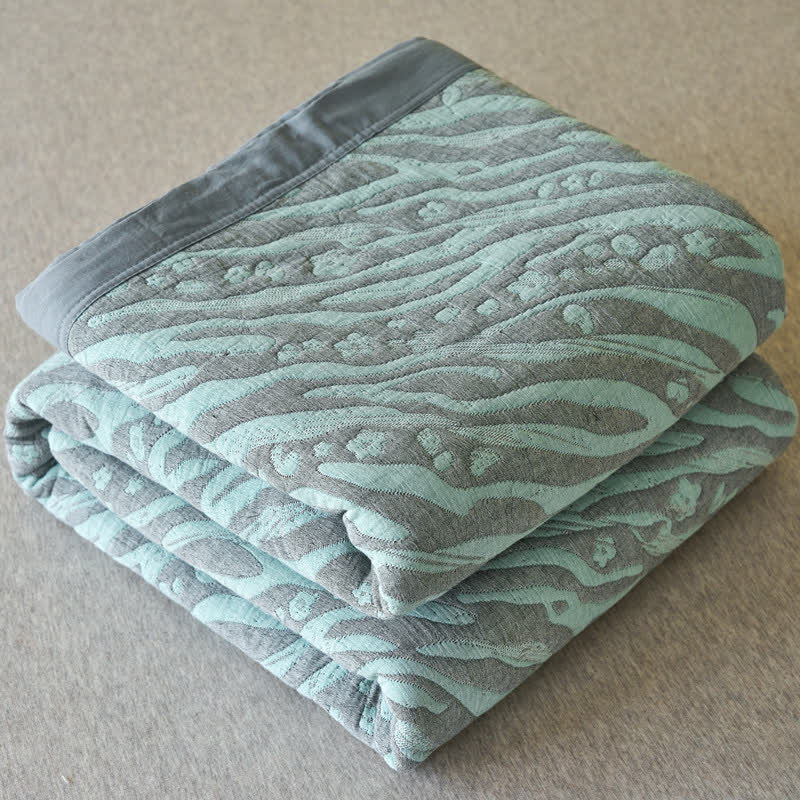 Zebra Print Cotton Muslin Bedspread