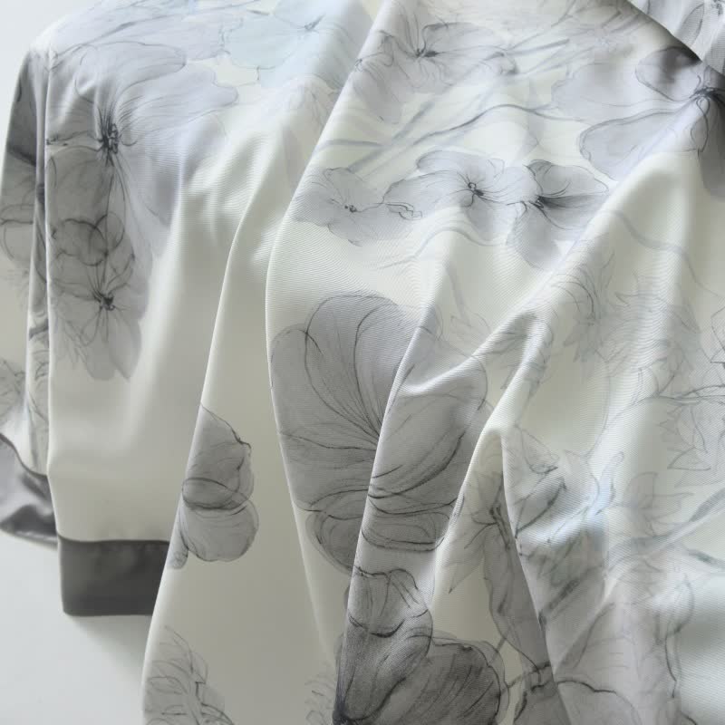 Pansy Print Cool Natural Fiber Bedspread