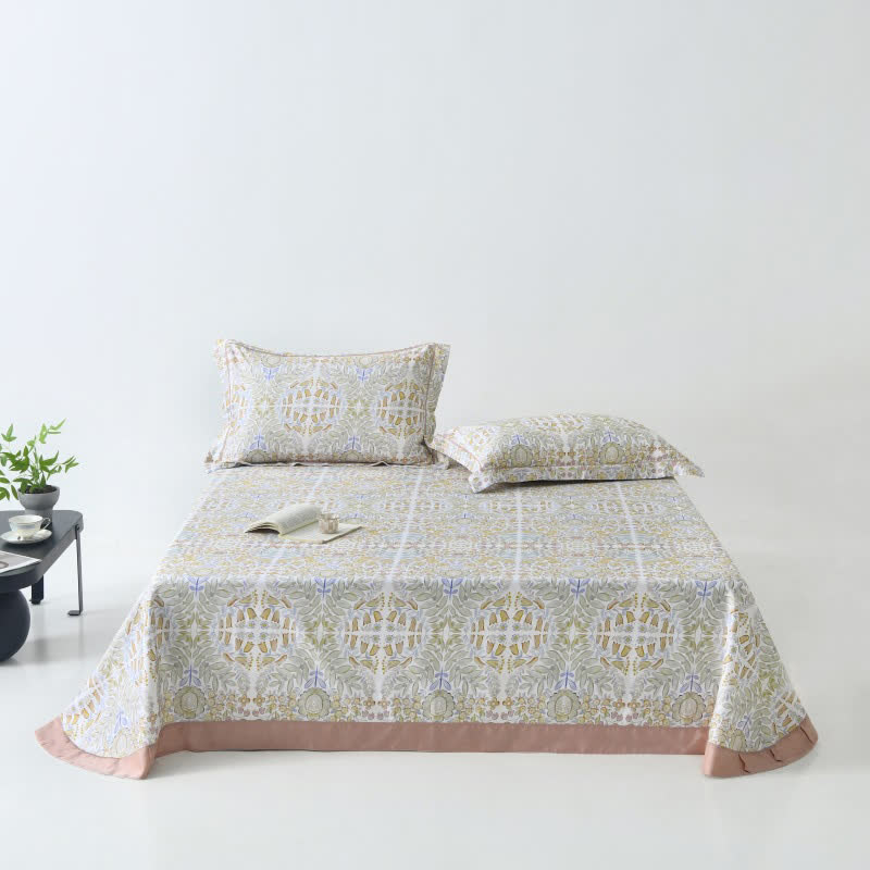 Artistic Floral Cool Natural Fiber Bedspread