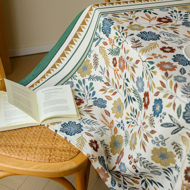 Jacquard Vintage Pastoral Decorative Tablecloth
