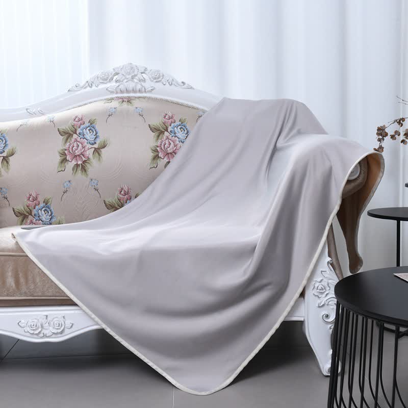 Reversible Fleece & Ice Silk Blanket